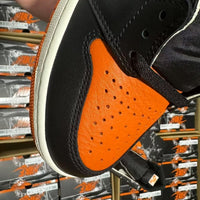 High Top Sneakers, Orange Black White Colorway, Lace Up Design, Casual Gift for Sneaker Fans