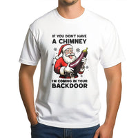 Dirty Christmas Adult Humor Graphic Tee, Humorous Naughty Santa Eggplant T-Shirt, Sarcastic Rude Xmas Shirt, Gag Present for Men and Women