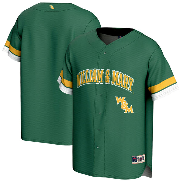 William & Mary Tribe Baseball Jersey - Green