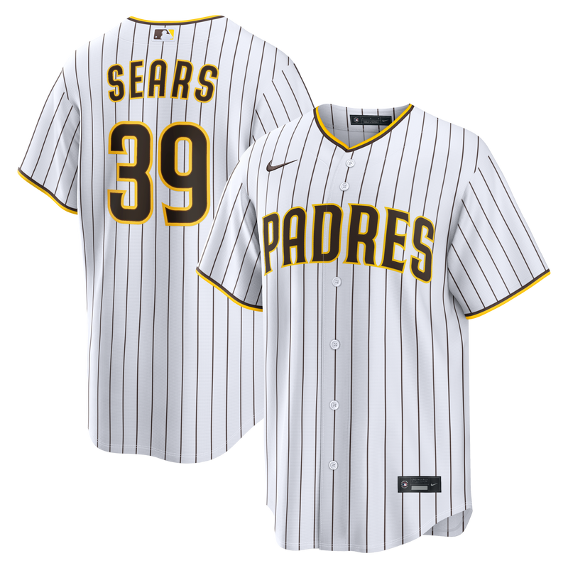 San Diego Padres JP Sears White Home Replica Jersey
