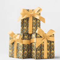 Choir Harp Religious Gift Wrap, Heavenly Angel Wrapping Paper, Elegant Christmas Present Paper, Vintage Holiday Angel Wrapping Paper Roll