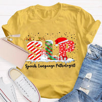 Speech Language Pathologist Tee, SLP Snowman Christmas Shirt, Holiday Speech Therapist T-Shirt, Winter SLP Graphic Tee, Speech Therapy Present