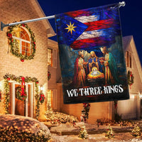 Boricua Christmas Holiday Yard Flag, Three Kings Nativity Puerto Rico Garden Flag, Double-Sided Wise Men Lawn Flag, Religious Epiphany Decor