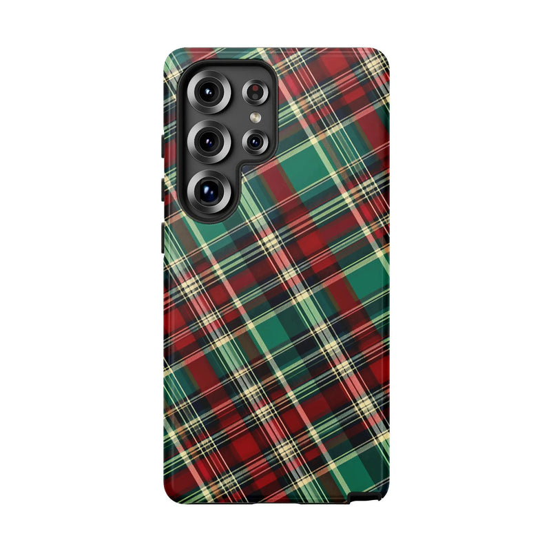 Red Green Tartan Samsung Galaxy Case, Christmas Plaid Phone Case, Holiday Buffalo Check Phone Cover, Winter Festive Case, Present for Her