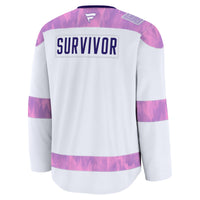 Nashville Predators White Hockey Fights Cancer Survivor Practice Jersey