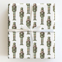 Camo Soldier Christmas Gift Wrap, Military Camouflage Nutcracker Wrapping Paper, Army Holiday Wrapping Paper Roll, Patriotic Present Wrap