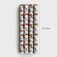 Festive Red Scarf Gift Wrap, Vizsla Dog Wrapping Paper, Winter Holiday Puppy Wrapping Paper, Christmas Wrapping Paper for Dog Lovers