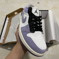 Low Top Sneakers, Purple Gray Colorway, Lace Up Design, Casual Gift for Sneaker Fans