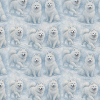 Winter Holly Christmas Gift Wrap Roll, American Eskimo Dog Wrapping Paper, Snowy Pet Breed Holiday Wrapping Paper, Dog Lover Present Wrap