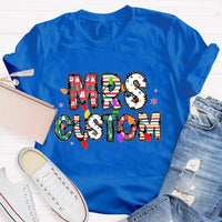 Custom Family Holiday Shirt, Personalized Christmas Lights Name T-Shirt, Adorable Festive Graphic Tee, Matching Christmas Crewneck T-Shirt