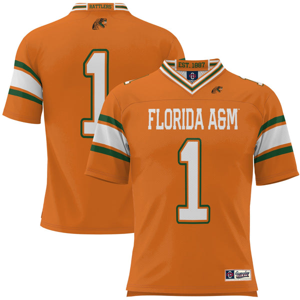#1 Florida A&M Rattlers Football Jersey - Orange
