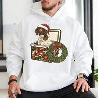 Camo Cooler Dog Sweatshirt, German Shorthaired Pointer Christmas Hoodie, Festive GSP Holiday Pullover, Dog Lover Hooded Sweater, Pet Present