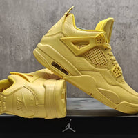 Mid Top Sneakers, Yellow Colorway, Lace Up Design, Casual Gift for Sneaker Fans