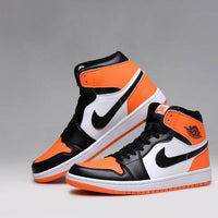 Sneakers, Orange White Colorway, Lace Up Design, Casual Gift for Sneaker Fans