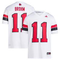 Jeff Brohm White Louisville Cardinals Football Icon Premier Jersey