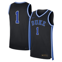 #1 Black Duke Blue Devils Alternate Replica Jersey