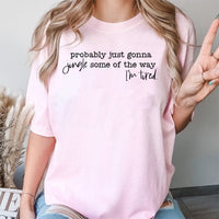 Humorous Christmas Quote Shirt, Probably Just Gonna Jingle Some of the Way T-Shirt, Holiday Graphic Tee, Festive Xmas Shirt, Holiday Present