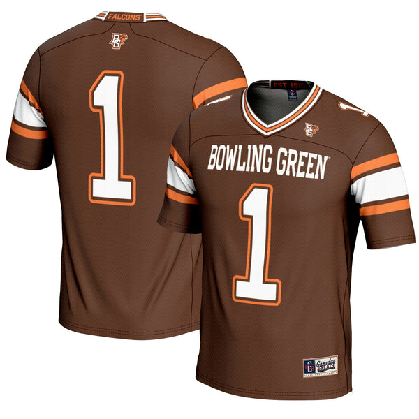 #1 Bowling Green St. Falcons Endzone Football Jersey - Brown