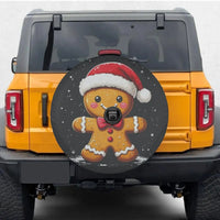 Christmas Santa Hat Tire Cover, Gingerbread Man Spare Tire Cover, Waterproof UV Car Tire Cover, Festive Holiday Jeep SUV Accessory