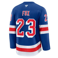New York Rangers Adam Fox Blue Home Premium Jersey