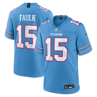 Tennessee Titans Keldric Faulk Light Blue Team Game Jersey