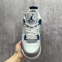 Mid Top Sneakers, Blue White Colorway, Lace Up Design, Casual Gift for Sneaker Fans