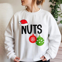 Santa Hat Holiday Sweater, Humorous Christmas Nuts Sweatshirt, Cheeky Xmas Pullover, Couples Matching Ugly Christmas Sweatshirt, Winter Present