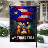 Boricua Christmas Holiday Yard Flag, Three Kings Nativity Puerto Rico Garden Flag, Double-Sided Wise Men Lawn Flag, Religious Epiphany Decor