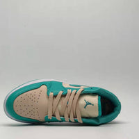 Low Top Sneakers, Blue Green Colorway, Lace Up Design, Casual Gift for Sneaker Fans