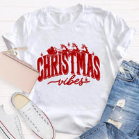 Festive Holiday Graphic Tee, Christmas Vibes Shirt, Retro Christmas Vibes T-Shirt, Winter Holiday Shirt, Unisex Christmas Present