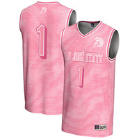 #1 San Jose State Spartans Lightweight Basketball Jersey - Pink