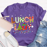 Festive Holiday Cafeteria Staff Graphic Tee, Lunch Lady Christmas Shirt, Cafeteria Worker Christmas Shirt, School Staff Holiday Present