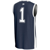 #1 New Hampshire Wildcats Lightweight Basketball Jersey - Blue