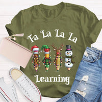 Festive School Holiday Shirt, Christmas Pencil Learning T-Shirt, Adorable Christmas Teacher Graphic Tee, Classroom Winter Shirt
