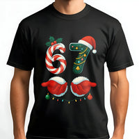 Gen Alpha Meme Holiday T-Shirt, 67 Candy Cane Christmas Shirt, Humorous 67 Number Graphic Tee, Teen Christmas Joke Shirt, Holiday Apparel Present