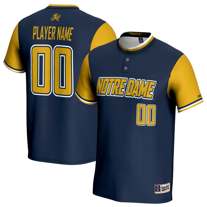 Notre Dame Fighting Irish NIL Pick-A-Player Lightweight Softball Jersey - Navy