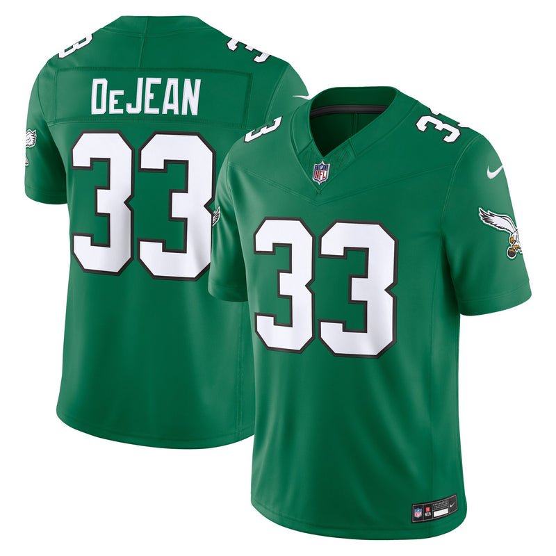 Philadelphia Eagles Cooper DeJean Kelly Green Alternate Stitched Limited Jersey