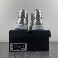 High Top Golf Shoes, White Silver Colorway, Lace Up Design, Casual Gift for Shoe Lovers