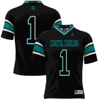 #1 Coastal Carolina Chanticleers Endzone Football Jersey - Black