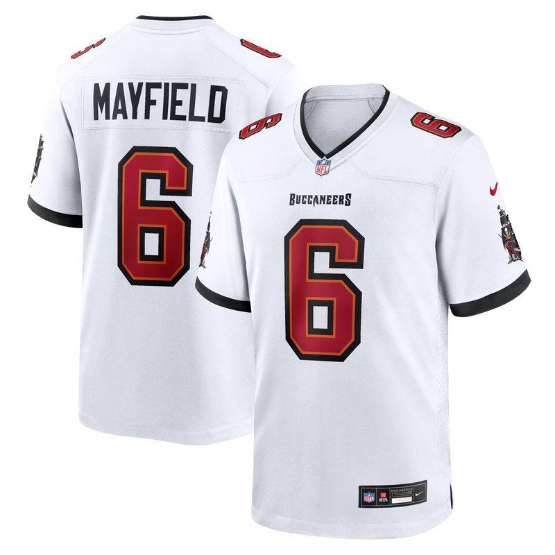 Tampa Bay Buccaneers Baker Mayfield White Away Game Jersey