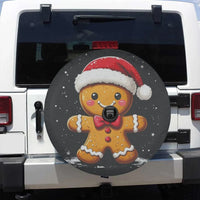 Christmas Santa Hat Tire Cover, Gingerbread Man Spare Tire Cover, Waterproof UV Car Tire Cover, Festive Holiday Jeep SUV Accessory