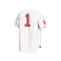 #1 Nebraska Huskers Lightweight Baseball Jersey - White