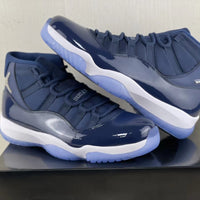Sneakers, Midnight Blue Colorway, Patent Leather Footwear, Lace Up Design, Casual Gift for Sneaker Fans