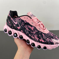 Low Top Sneakers, Pink Colorway, Camouflage Pattern, Lace Up Design, Casual Gift for Sneaker Fans