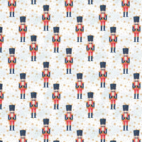 Traditional Holiday Toy Soldier Gift Wrap, Nutcracker Ballet Wrapping Paper, Midnight Blue Christmas Wrapping Paper, Xmas Gift Wrap Roll