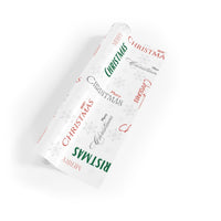 Snowflake Holiday Gift Wrap, Merry Christmas Wrapping Paper, Winter Xmas Gift Wrapping Paper, Classic Holiday Wrap Roll, Family Presents