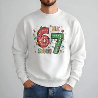 Retro Holiday Lights Sweatshirt, 67 Christmas Sweatshirt, Humorous Xmas Graphic Crewneck, Vintage Holiday Sweatshirt, Present for Men and Women