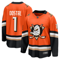 Anaheim Ducks Lukas Dostal Orange Home Breakaway Jersey