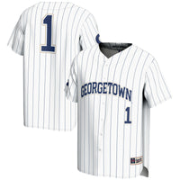 #1 Georgetown Hoyas Lightweight Baseball Fashion Jersey - White