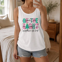 Christian Christmas Tank, Be the Light Tank Top, Matthew 5, 14 Sleeveless Tee, Faith Based Holiday Tank, Religious Christmas Present